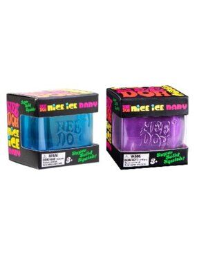 NeeDoh Nice Ice Baby Cubes (MINI) ❄️💙💜 Set of 2 – Blue & Purple